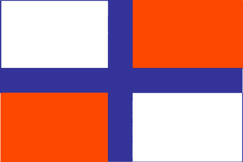 флаг с синим крестом